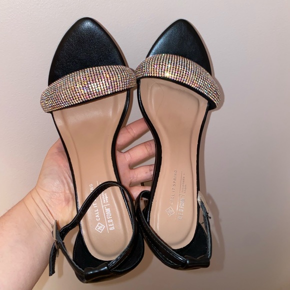 Spring brand Vegan Leather Party Heels - Picture 1 of 6